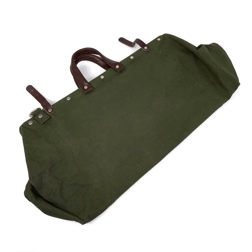 LINE OF TRADE Canvas Weekender Duffle Bag Olive Green